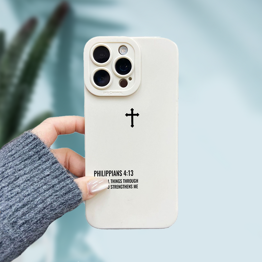 🔥Matowe etui na iPhone'a z wzorem krzyża