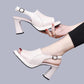 👡 50% OFF NOW! ✨ Stylish & Comfortable High Heel Leather Sandals for Women