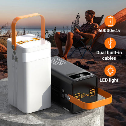🏔️ Przenośna powerbank z funkcją szybkiego ładowania do użytku na świeżym powietrzu (z lampką LED) – 💪 Stacja energetyczna w podróży –  Płatność przy odbiorze 🚀
