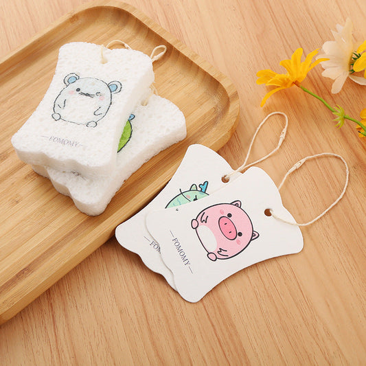 🧺🌱 Ściereczka do czyszczenia z drzewnej masy i bawełny z nadrukiem – 💖 naturalna masa drzewna + włókna bawełniane – płatność przy odbiorze