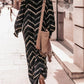 Sukienka Boho Stripe z długim rękawem