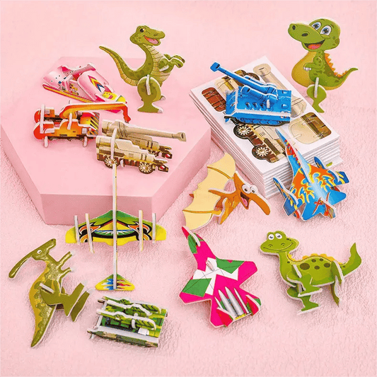 🦖🧩 Ręcznie wykonana logiczna układanka 3D do samodzielnego montażu (25 elementów) – W magazynie i z płatnością przy odbiorze 🧠