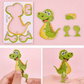 🦖🧩 Ręcznie wykonana logiczna układanka 3D do samodzielnego montażu (25 elementów) – W magazynie i z płatnością przy odbiorze 🧠
