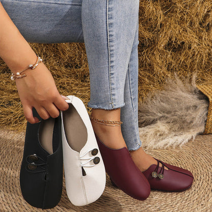 🥿Nowe płaskie buty damskie z miękkiej skóry