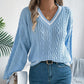 Women’s Long Sleeve V-Neck Knit Sweater