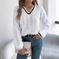 Women’s Long Sleeve V-Neck Knit Sweater