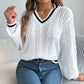 Women’s Long Sleeve V-Neck Knit Sweater