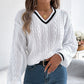 Women’s Long Sleeve V-Neck Knit Sweater