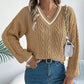 Women’s Long Sleeve V-Neck Knit Sweater