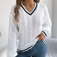 Women’s Long Sleeve V-Neck Knit Sweater