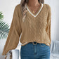 Women’s Long Sleeve V-Neck Knit Sweater