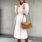 Women's Open Front Belted Overcoat