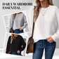 👚Damski sweter z miękkim dekoltem i opadającymi ramionami