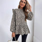 👚Damska bluzka z długim rękawem w panterkę