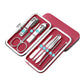 Zestawy do manicure ze stali nierdzewnej z etui z PU