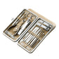 Zestawy do manicure ze stali nierdzewnej z etui z PU