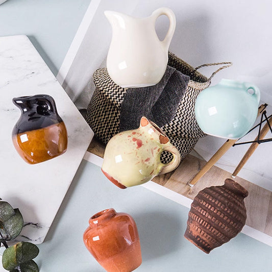 Mini ceramiczny wazonik z magnesem na lodówkę