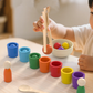 Tęczowe kulki w kubeczkach Zabawki Montessori dla małych dzieci