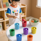 Tęczowe kulki w kubeczkach Zabawki Montessori dla małych dzieci