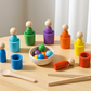 Tęczowe kulki w kubeczkach Zabawki Montessori dla małych dzieci
