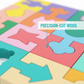 Drewniane puzzle dopasowujące kształty geometryczne dla małych dzieci