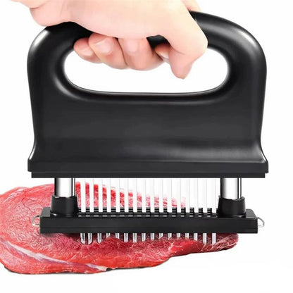 🥩Rozpieracz do mięsa z 48 ostrzami ze stali nierdzewnej – Rozbijanie w kilka sekund, można myć w zmywarce, w tym bezpieczna osłona do przechowywania! 🔪