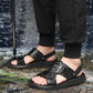 👞 Męskie Sandały ze Skóry Wołowej – Dziurkowane & Oddychające  🐮🌬️