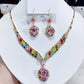 💎✨ Błyszczący zestaw biżuterii w kształcie serca (naszyjnik + kolczyki) – elegancki i romantyczny – płatność przy odbiorze 💖✅