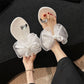 🌸 Eleganckie sandały plażowe z płaską podeszwą i kokardką – miękka, antypoślizgowa podeszwa – płatność przy odbiorze 👡✅
