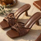 👡🎀 Damskie koronkowe sandały na obcasie – eleganckie i zwiewne – płatność przy odbiorze ✅