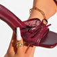 👡🎀 Damskie koronkowe sandały na obcasie – eleganckie i zwiewne – płatność przy odbiorze ✅
