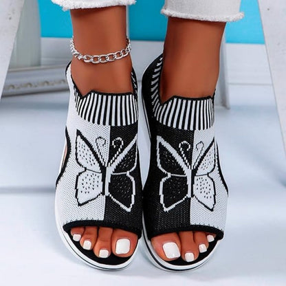 🌸👣 Damskie klapki z odkrytymi palcami i grubą podeszwą – 💖 miękkie i sprężyste – płatność przy odbiorze