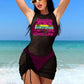 🔥Now on sale-3-Piece Bikini Set with Graphic Cover-Up