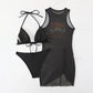 🔥Now on sale-3-Piece Bikini Set with Graphic Cover-Up
