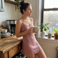 👗✨ Koronkowa sukienka na ramiączkach – dopasowana dzianina – płatność przy odbiorze 🌸✅