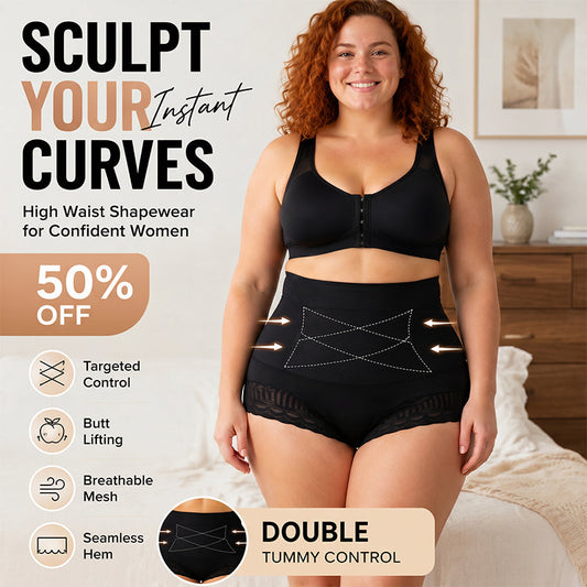🥳💞 Damskie majtki modelujące z krzyżującym się paskiem – wyszczuplają brzuch i podnoszą pośladki – płatność przy odbiorze ✅
