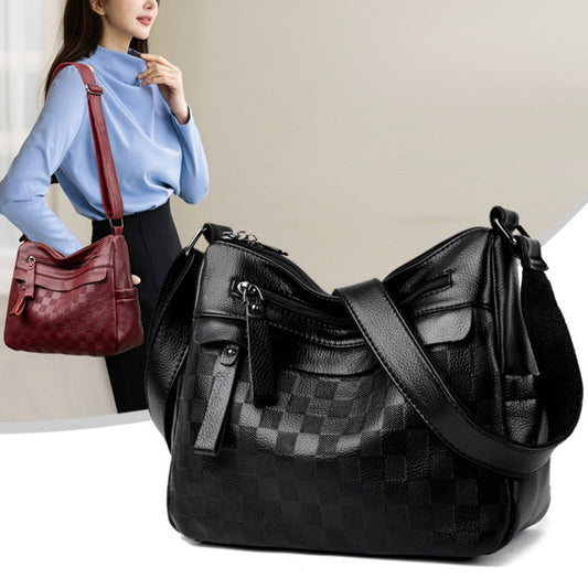 👜✨Torba na ramię z PU w szachownicę – uniwersalna i stylowa – płatność przy odbiorze 🌸✅
