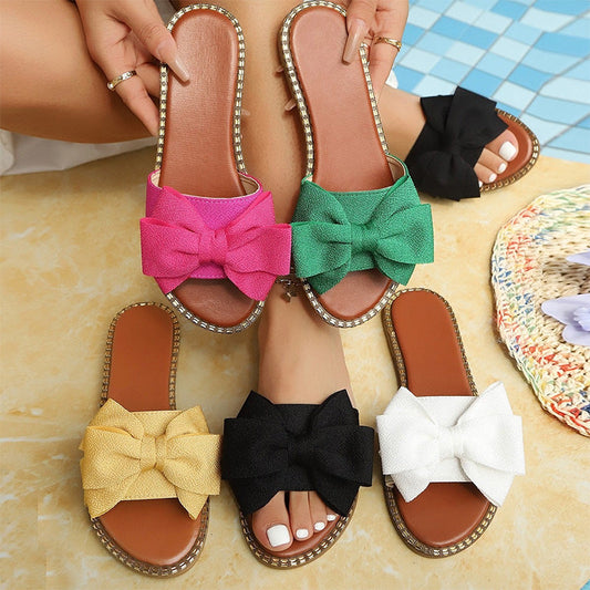 👡🎀 Modne damskie sandały z kokardką | Miękka, wygodna podeszwa – płatność przy odbiorze
