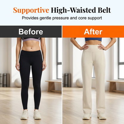 🏆LAST DAY SALE 60% OFF：ONLY ￡14.99‼️🥰Figure-Flattering Straight-Leg Yoga Pants✨High Waist Stretch Slim Fit Breathable Workout Trousers