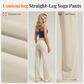 🏆LAST DAY SALE 60% OFF：ONLY ￡14.99‼️🥰Figure-Flattering Straight-Leg Yoga Pants✨High Waist Stretch Slim Fit Breathable Workout Trousers