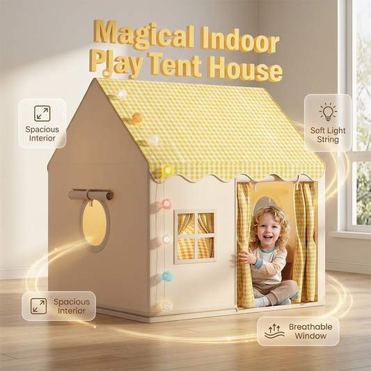 🏰🧸 Namiot dla dzieci w kształcie zamku – 💖 Materiał przewiewny i przyjazny dla skóry – Płatność przy odbiorze