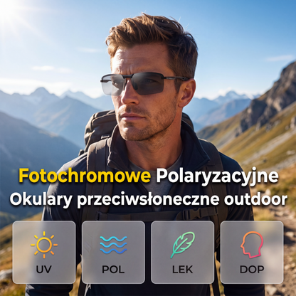 Zewnętrzne okulary przeciwsłoneczne fotochromowe, polaryzacyjne