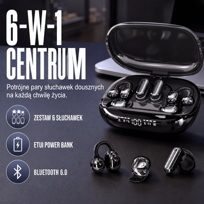 🎧 Słuchawki do spania 6w1 ! OFERTA LIMITOWANA!🎶✨Bezprzewodowe, ultralekkie i wygodne – Etui ładujące w zestawie, długi czas pracy i dyskretny design. 💤Spokojny sen i relaks bez zakłóceń! 🌙