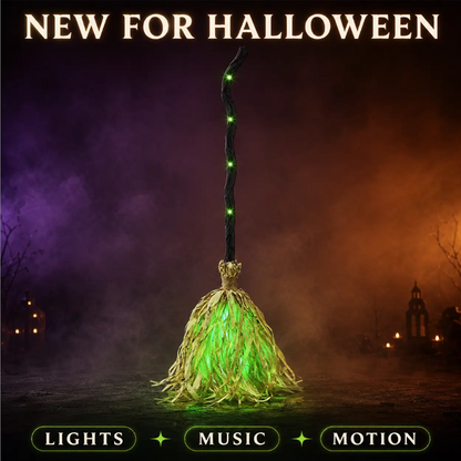 Dreszcz emocji na każdym kroku – poruszająca się miotła, która straszy gości i tworzy niezapomnianą atmosferę Halloween. Na pobranie! 🎃