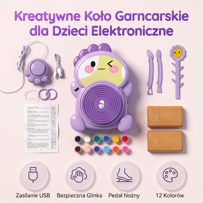 Twoje dziecko nudzi się przed ekranem telewizora? – kreatywny zestaw do ceramiki z elektrycznym kołem garncarskim – wypróbuj twórczą zabawę, która rozwija wyobraźnię. Na pobranie! 🎨