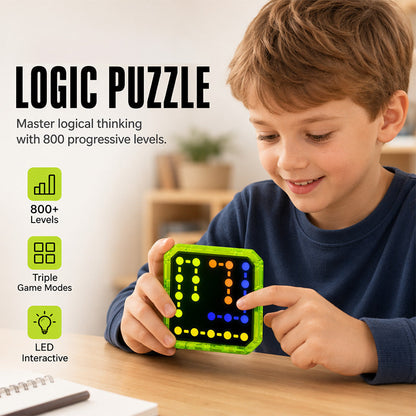 Twoje dziecko spędza zbyt dużo czasu przed smartfonem? – 3w1 logiczna gra z diodami LED – wypróbuj interaktywną zabawkę edukacyjną bez ekranu. Na pobranie! 📱