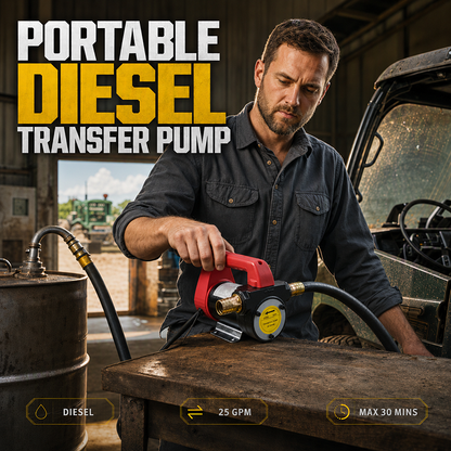 Ręczne pompowanie oleju napędowego zajmuje wieczność? – przenośna pompa do transferu diesla – wypróbuj wydajne pompowanie bez wysiłku. Na pobranie! ⛽