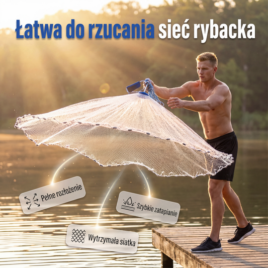 Bezwysiłkowe rzucanie i idealne rozpościeranie – maksymalizuj obszar połowu przy minimalnym wysiłku – Siatka rzutowa – Na pobranie! 🎯