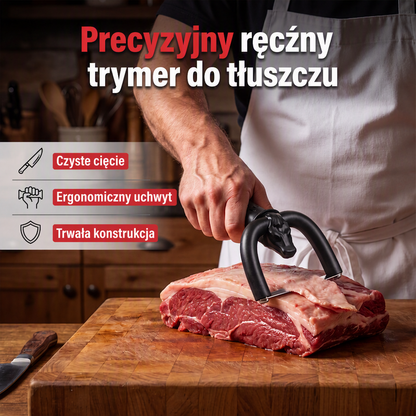 Weekendowe grillowanie z rodziną – nóż do usuwania tłuszczu w kształcie litery U – usuwa tłuszcz bez marnowania mięsa, idealny na każdą biesiadę. Na pobranie! 🥩