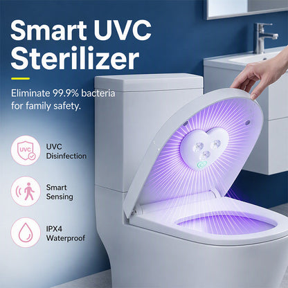 Bakterie na desce sedesowej są niewidoczne, ale niebezpieczne? – inteligentna lampa UVC do sterylizacji toalety – wypróbuj nowoczesną ochronę bez chemii. Na pobranie! 🦠